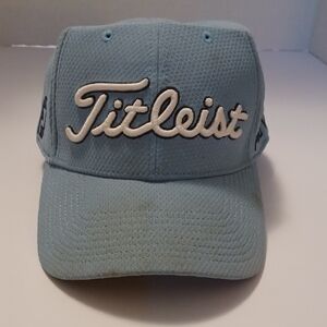 Titleist FJ FootJoy Fitted Embroidered Light Blue Golf Cap Size M/L
